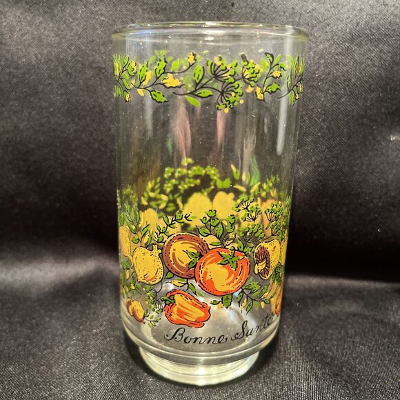 Set of 5 VTG Drinking Glass Bonne Sante / Spice of Life Libbey France Great Con. - Picture 2 of 10